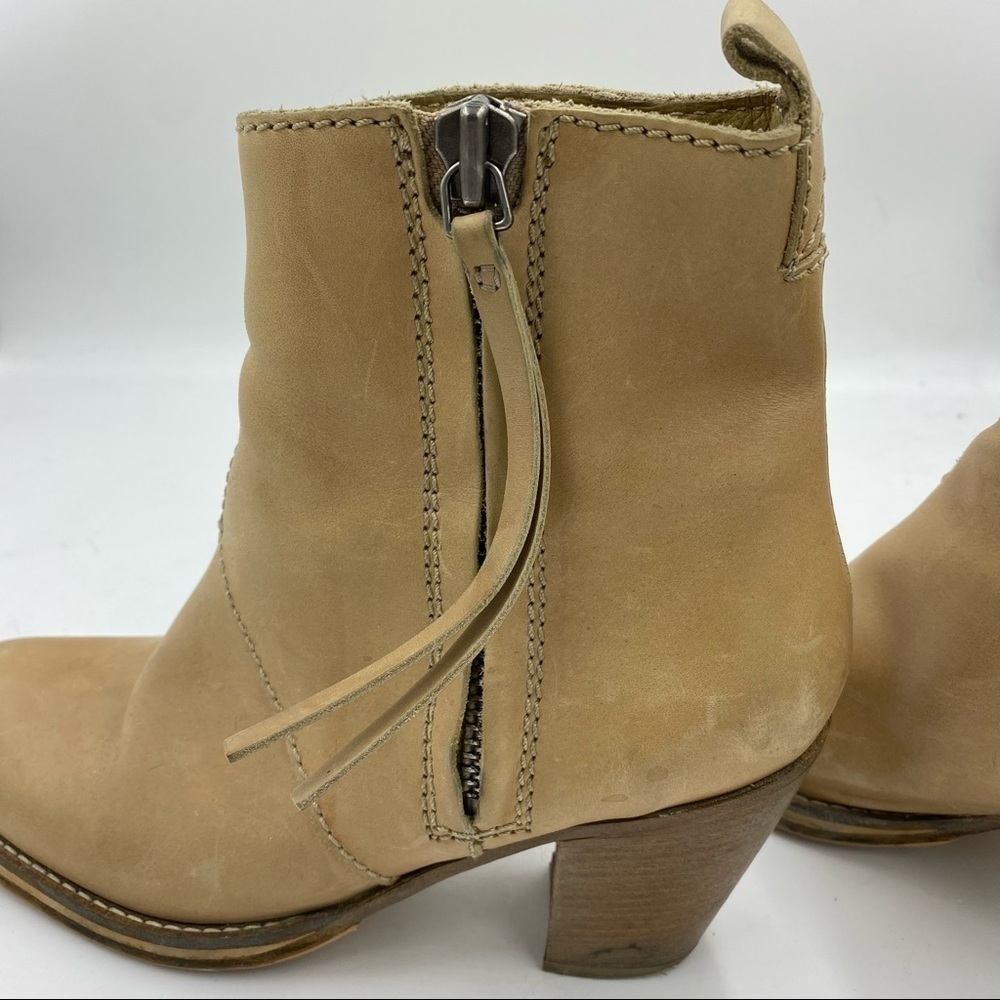 Acne Studios Pistol Ankle Boots Tan Women’s Size 39 Bohochic Western Cowgirl - Picture 6 of 11